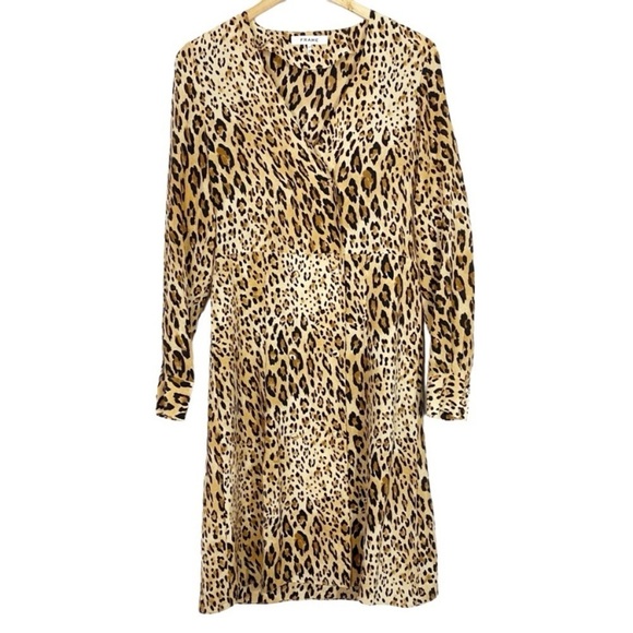 FRAME DENIM Leopard Print Silk Dress NWOT - Picture 5 of 14